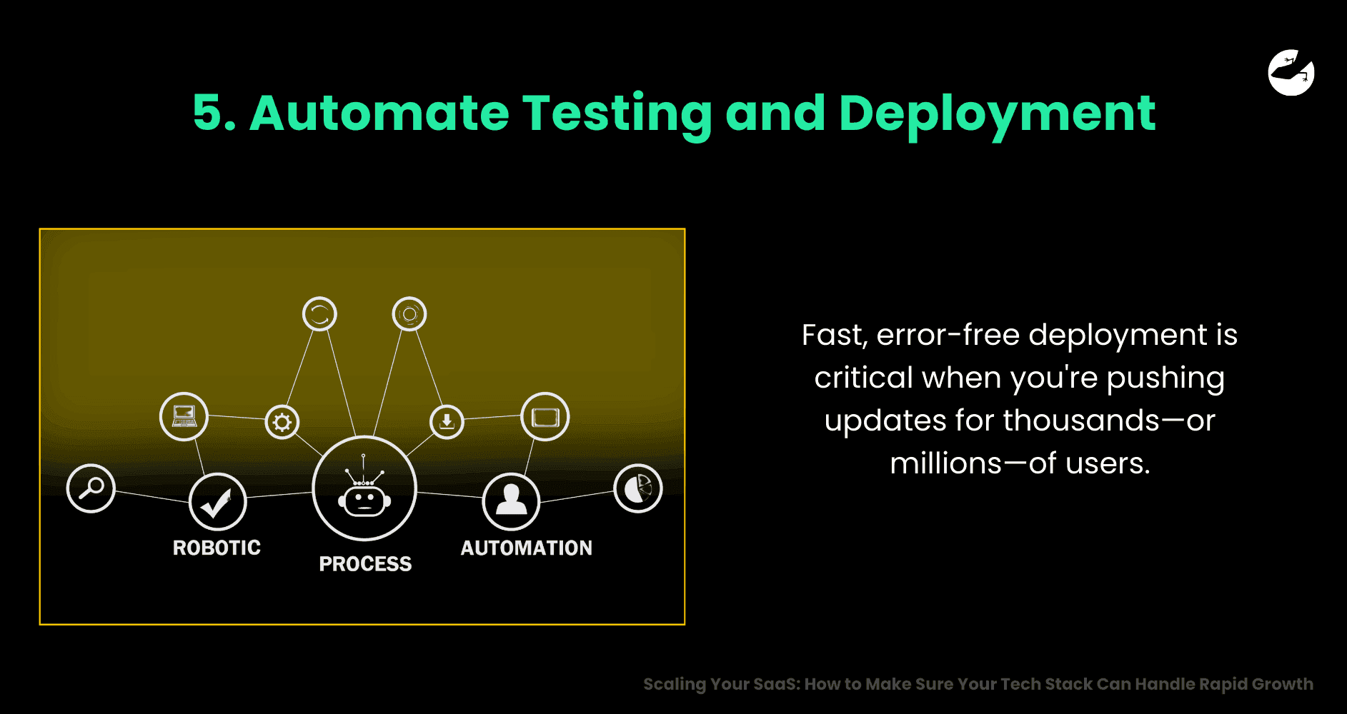 Automate Testing and Deployment Scaling Your SaaS How to Make Sure Your Tech Stack Can Handle Rapid Growth
