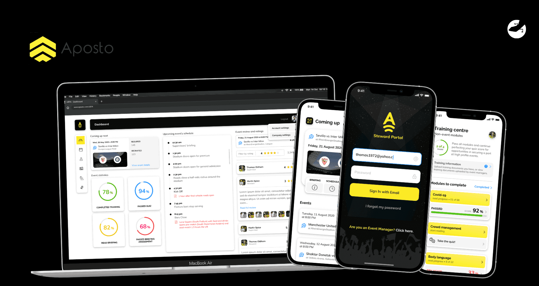 Aposto Sports App Development