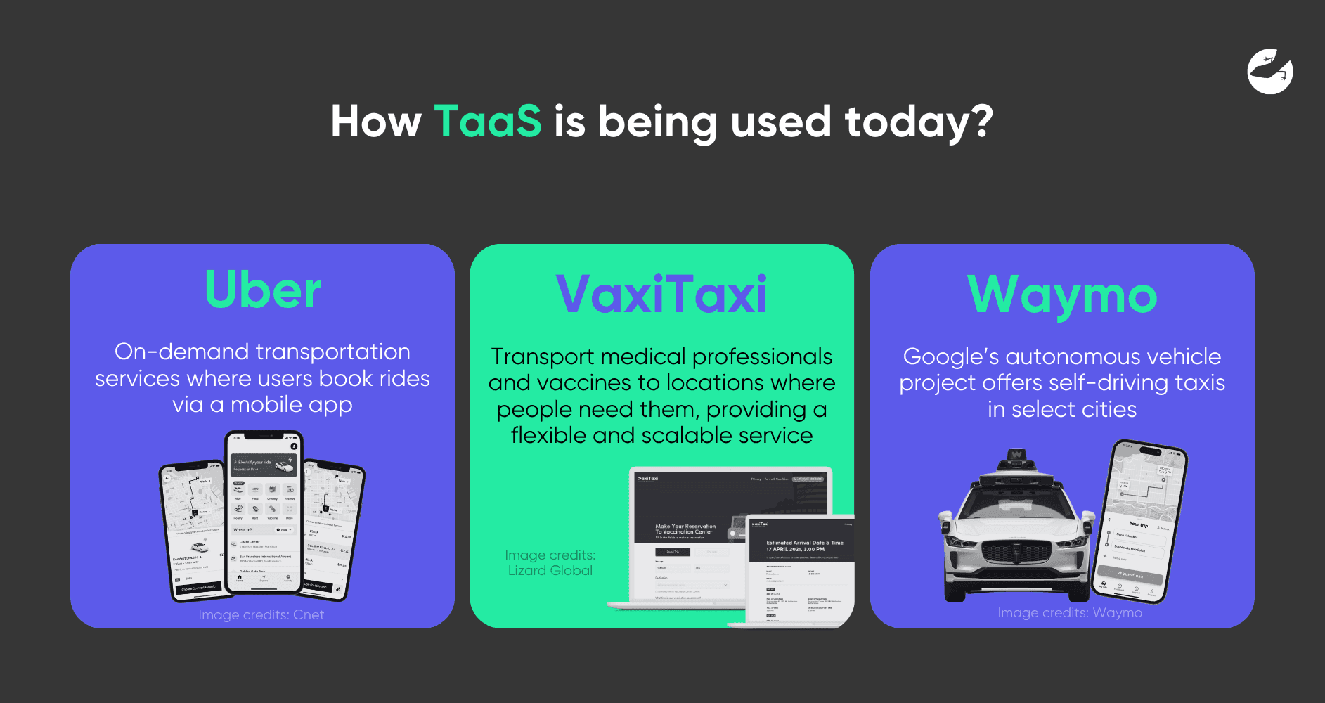 Examples of TaaS Transportation as a service