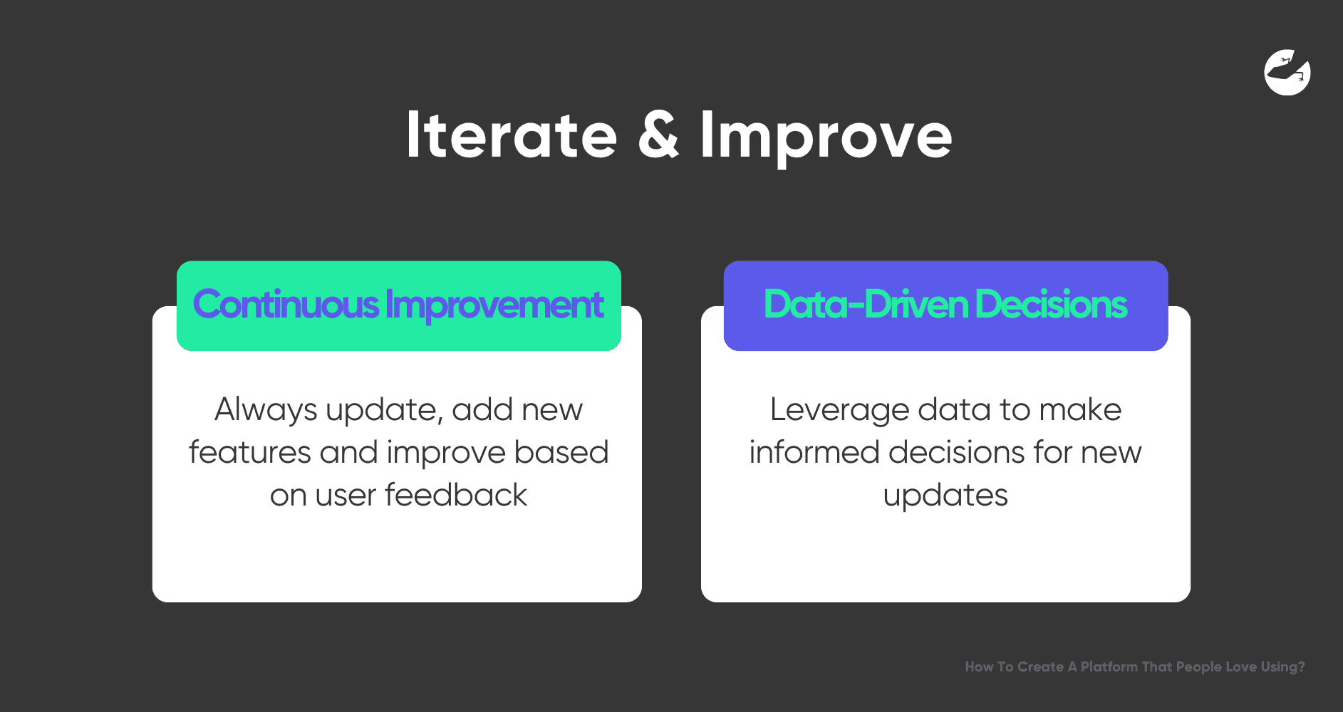 Iterate Improve How To Create A Platform That People Love Using