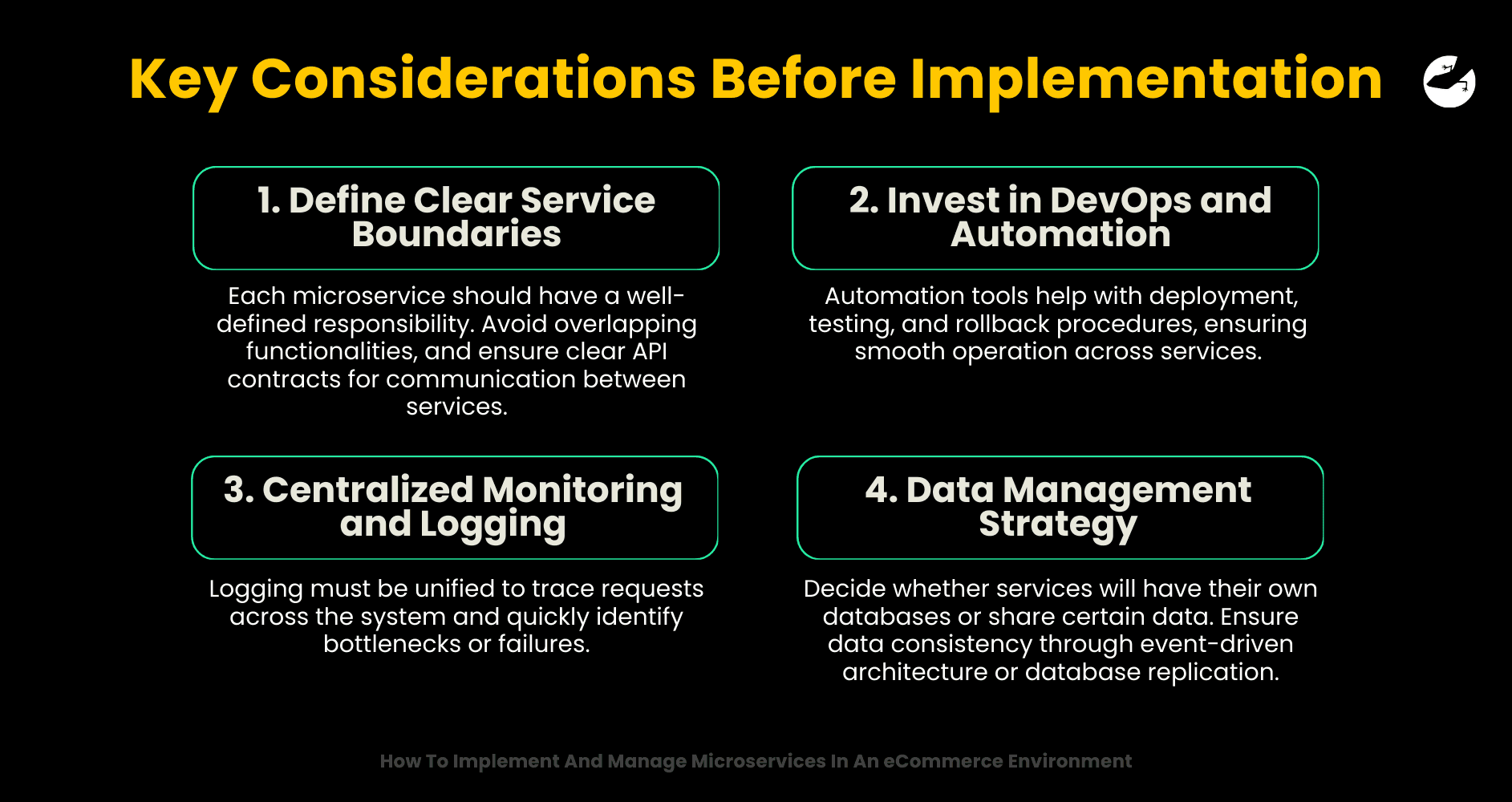 Key Considerations Before Implementation How To Implement And Manage Microservices In An eCommerce Environment