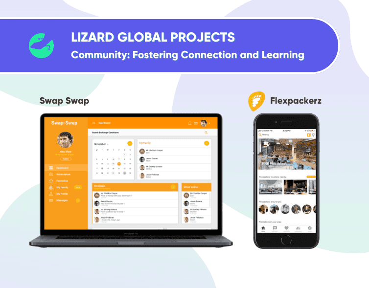 Lizard Global Projects Community Fostering Connection and Learning swap swap flexpackerz