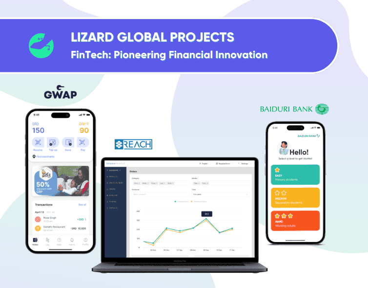 Lizard Global Projects FinTech Pioneering Financial Innovation GWAP REACH ROMS BAIDURI BANK