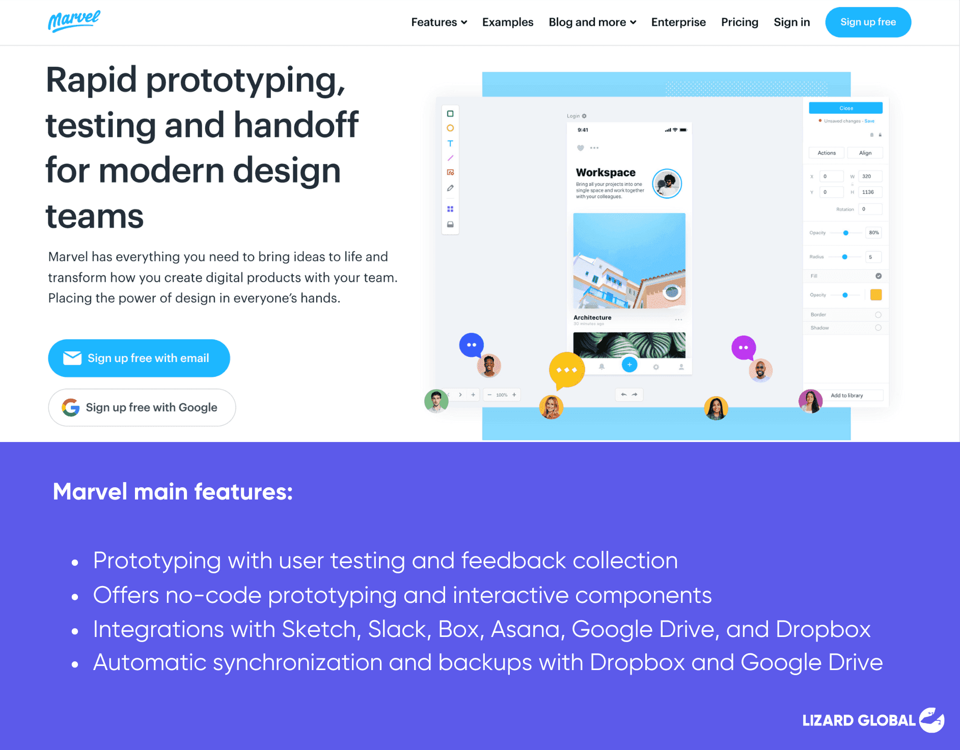 Marvel main features 9 Best Prototyping Tools In 2024 Lizard Global