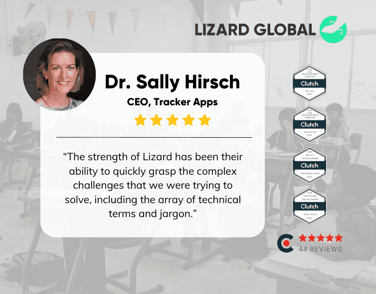 Dr. Sally Hirsch of Tracker Apps Lizard Global review