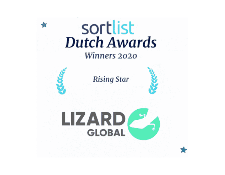 Sortlist Rising Star Award Best Digital Development Partner 2020 Lizard Global