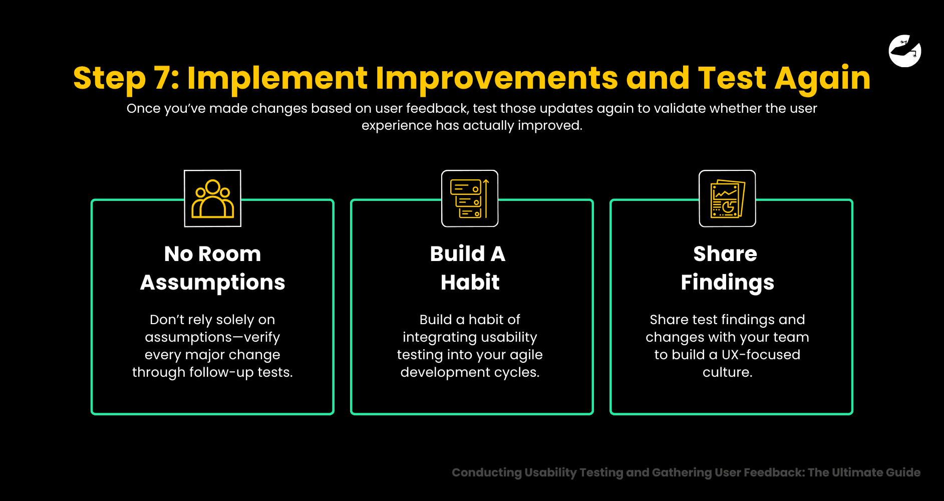Step 7 - Steps To Conduct Usability Testing and Gather User Feedback Conducting Usability Testing and Gather User Feedback_ The Ultimate Guide