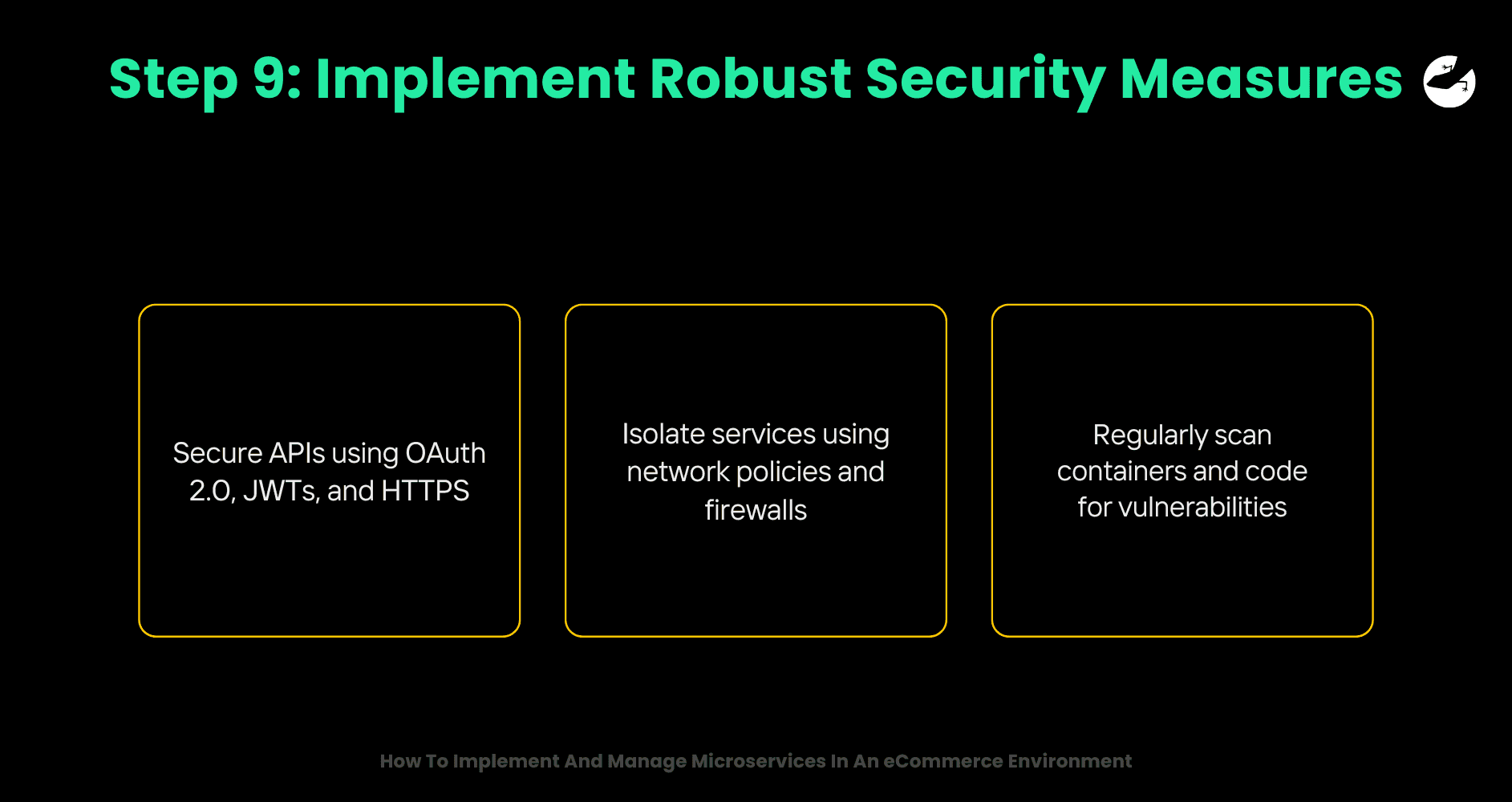 Step 9_ Implement Robust Security Measures How To Implement And Manage Microservices In An eCommerce Environment
