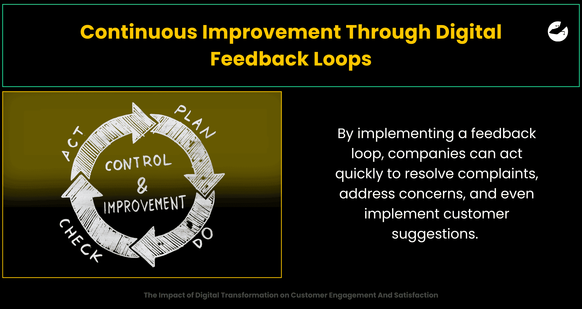 Continuous Improvement Through Digital Feedback Loops The Impact of Digital Transformation on Customer Engagement And Satisfaction