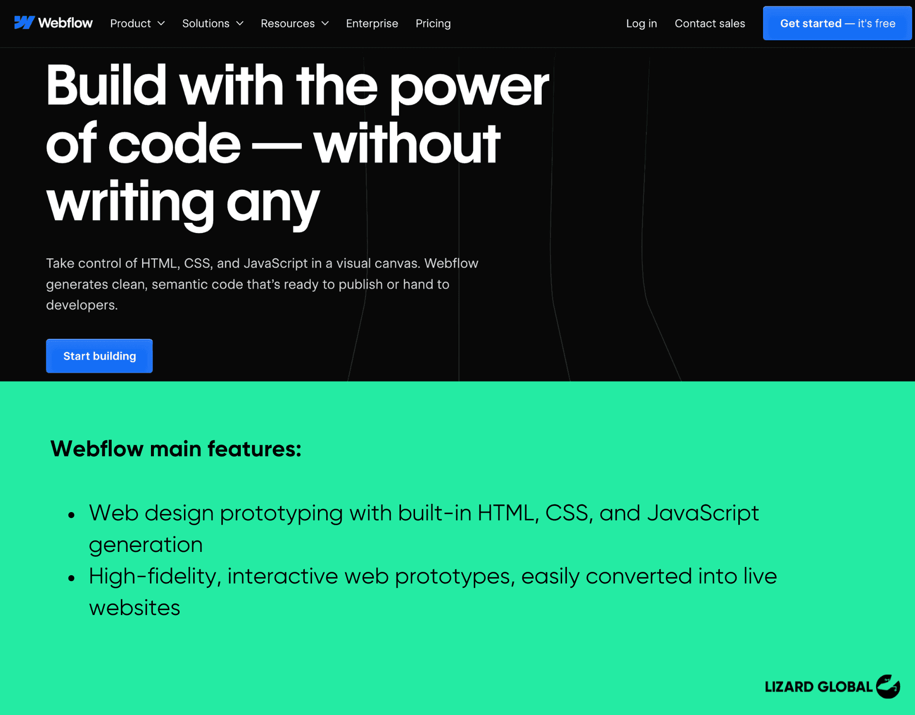 Webflow main features 9 Best Prototyping Tools In 2024 Lizard Global