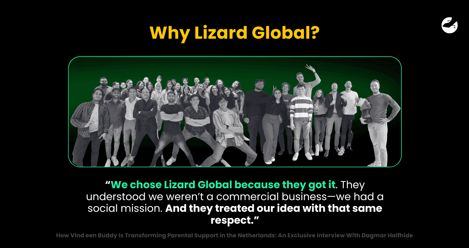 Waarom Lizard Global: Hoe Vind een Buddy de ouderondersteuning in Nederland transformeert - Een exclusief interview met Dagmar Halfhide