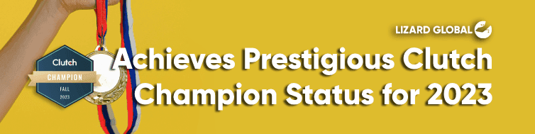 Lizard Global Achieves Prestigious Clutch Champion Status for 2023