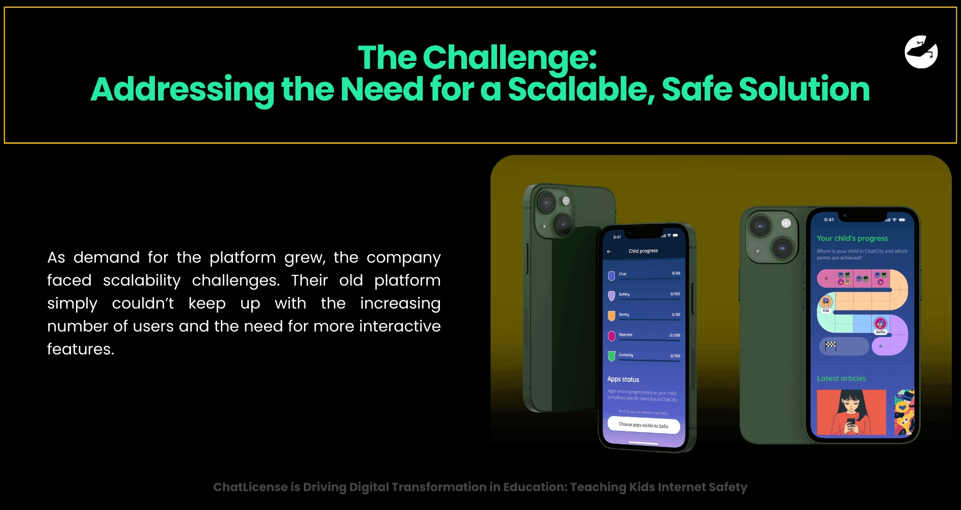 The Challenge_ Addressing the Need for a Scalable, Safe Solution ChatLicense is Driving Digital Transformation in Education_ Teaching Kids Internet Safety