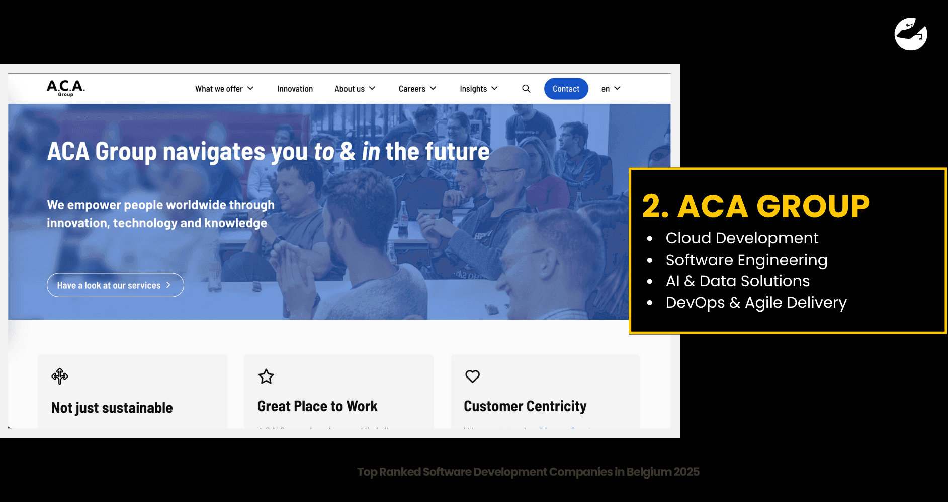 ACA Group Top Ranked Software Development Companies in Belgium 2025