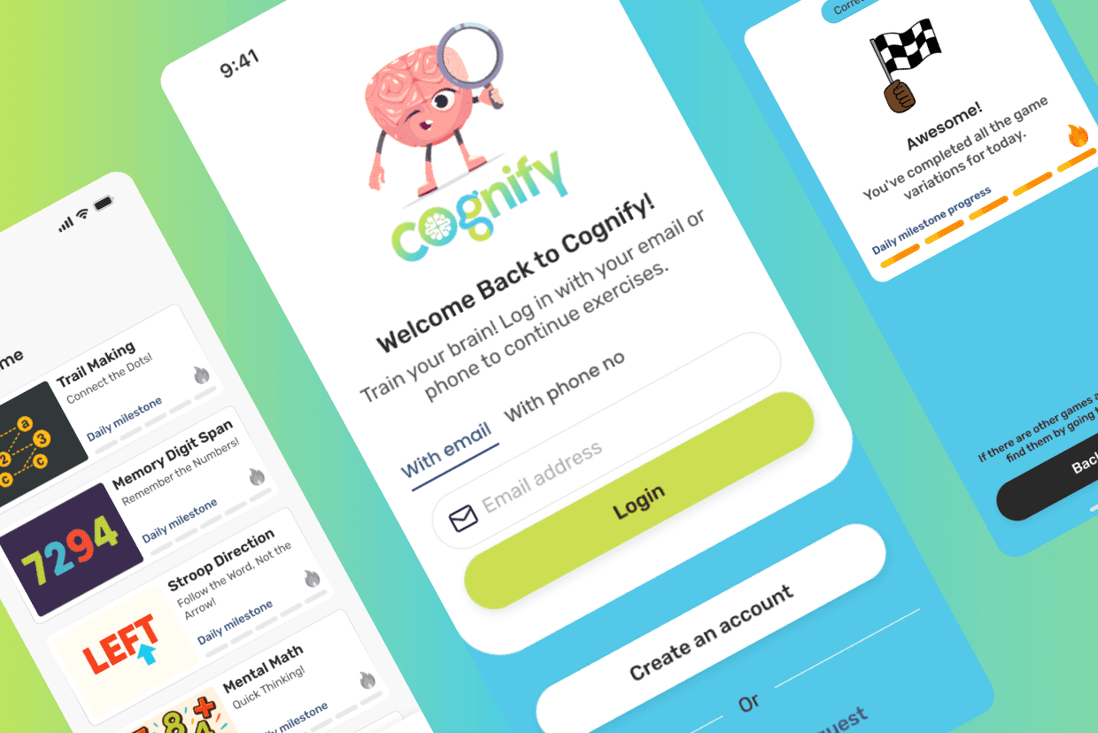 Cognify Boosting Brain Health Through Engaging Cognitive Games