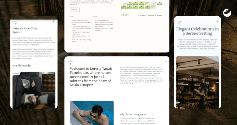 Lereng Tanah Developing a Direct Booking Journey for a Boutique Villa in Malaysia