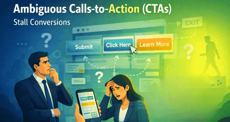Conversion Killers 5 UX Flaws That Drain B2B ROI Ambiguous Calls-to-Action (CTAs) Stall Conversions