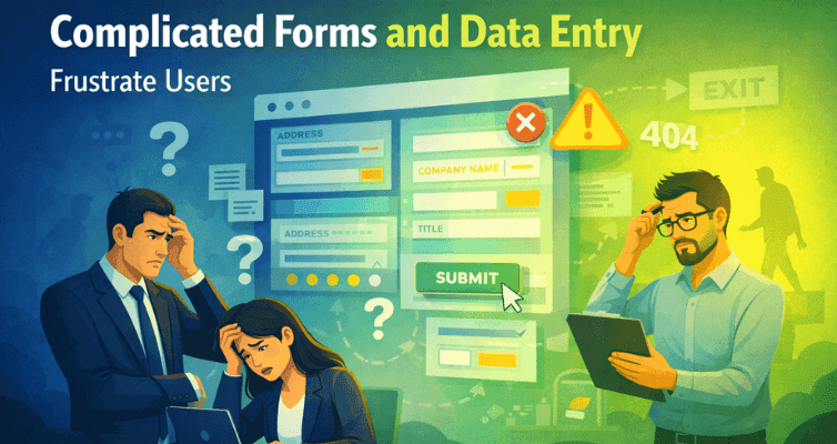 Conversion Killers 5 UX Flaws That Drain B2B ROI Complicated Forms and Data Entry Frustrate Users