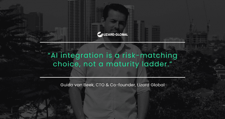 AI integration is a risk-matching choice, not a maturity ladder.