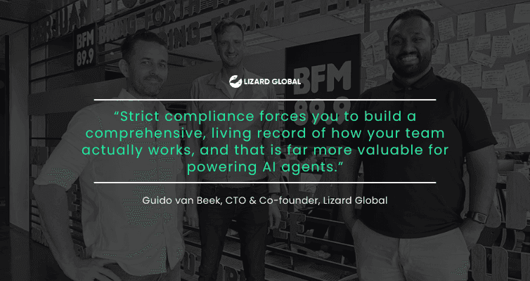 Strict compliance forces you to build a comprehensive, living record of how your team actually works—and that is far more valuable for powering AI agents.